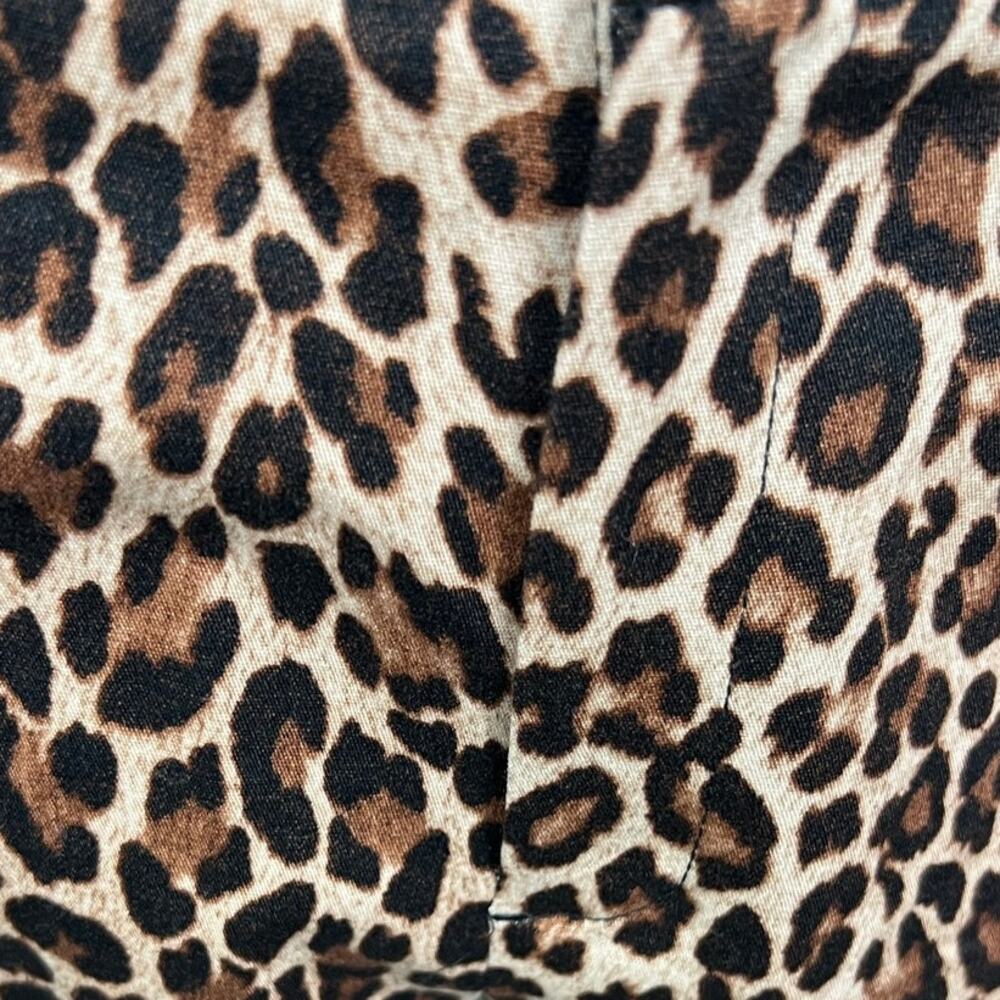 Anne Klein Leopard Print Bootcut Pants Size 6 NWT Mid Rise Stretch Animal Print - Picture 5 of 13